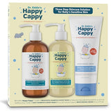 Happy Cappy Dr. Eddie's 3 Step Skincare Solution for Baby's Sensitive Skin | for Cradle Cap, Seborrheic Dermatitis, Dandruff, Dry, Itchy, Irritated, Eczema Prone Skin, Gift Box Set, 3 Pieces