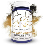 Nootropics Depot Lions Mane Mushroom Capsules | 8:1 Whole Fruiting Body Dual Extract | 500mg | 60 Count | Hericium erinaceus