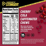 Honey Stinger Cherry Cola Caffeinated Energy Chew | Gluten Free | With Caffeine | For Exercise, Running and Performance | Sports Nutrition for Home & Gym, Pre and Mid Workout | 12 Pack, 23.2 Ounce