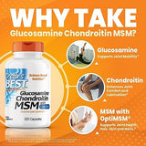 Doctor's Best Glucosamine Chondroitin Msm with OptiMSM Capsules, Supports Healthy Joint Structure, Function & Comfort, Non-GMO, Gluten Free, Soy Free, 120 Count (Pack of 1)