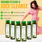 Raw Fountain 7 Day Green Juice Cleanse, All Natural Raw, Vegan Detox, Weight Management Program, Cold Pressed Juices, 42 Bottles 12oz, 7 Ginger Shots