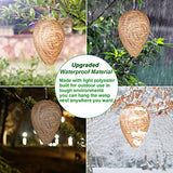 DECYOOL 2 Pack Wasp Nest Decoy Wasp Deterrent for Hornets Yellow Jackets Outdoor Waterproof Material (Light Color)