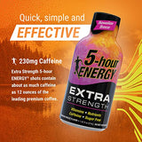 5-hour ENERGY Extra Strength Energy Shot | Hawaiian Breeze Flavor | 1.93 oz. | 24 Count | Sugar-Free & Zero Calories | B-Vitamins & Amino Acids | 230mg Caffeinated Energy Shot | Dietary Supplement