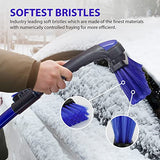 Snow Ninja Storm Extendable Up To 55 inches Curved Snow Brush with Extra Wide Brush Head Foam Grip and Ice Scraper