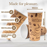 Disposable Coffee Cups with Lids 20 oz (100 Pack) - To Go Paper Coffee Cups for Hot & Cold Beverages, Coffee, Tea, Hot Chocolate, Water, Juice - Eco Friendly Cups