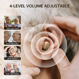 Hearing Aids, Rechargeable Hearing Aids for Seniors with Noise Cancelling, Small In Ear No Squealing Hearing Amplifiers Update Maximum Gain 40dB with Oval Charging Case LED Power Display, Beige