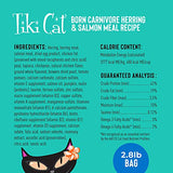 Tiki Cat Born Carnivore High Protein, Herring & Salmon Meal, Grain-Free Baked Kibble to Maximize Nutrients, Dry Cat Food, 2.8 lbs. Bag