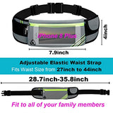 Running Belt Waist Pack Bag Fanny Pack for Phone Men Women,Thin Runners Pouch Belt for Hiking Walking Sports Cycling Traveling Money Belt,Phone Carrier Waistband for Wallet Gray