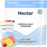 Nectar Hydration Electrolytes Powder Packets - No Sugar or Calories - Organic Fruit Liquid Daily IV Hydrate Packets for Hangover & Dehydration Relief and Rapid Rehydration (Variety 30 Pack)