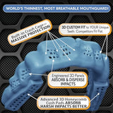 Bulletproof World’s Thinnest Sports Mouth Guard is 3X Stronger! Football Mouthpiece BJJ Mouthguard Lacrosse Basketball MMA Boxing Wrestling Adult Youth Kids Men Women Girl Night Guard