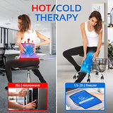 Ice Packs for Injuries – 2-Pack XL Reusable Ice Packs – Hot and Cold Gel Ice Pack – 11x14.5 in. Flexible Ice Packs for Back Pain, Injuries, Headache, Post-Surgery – Large Hot/Cold Compress Packs