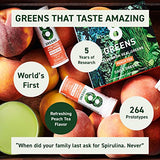 8Greens Daily Greens Effervescent Tablets - Superfood Booster, Energy & Immune Support, Made with Real Greens, Sugar Free, Vitamin C – Peach Flavored, 10 Tablets, 3-Pack