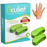 Aculief - Award Winning Natural Headache, Migraine, Tension Relief Wearable – Supporting Acupressure Relaxation, Stress Alleviation, Tension Relief and Headache Relief - 2 Pack (Green)