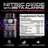 Extra Strength Nitric Oxide Supplement L Arginine 3X Strength - Citrulline Malate, AAKG, Beta Alanine - Premium Muscle Supporting Nitric Oxide Booster for Strength & Energy Supplements - 240 Capsules