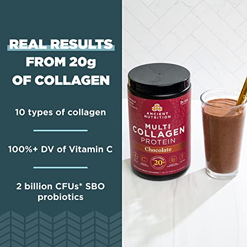 Ancient Nutrition Chocolate Multi Collagen Protein, 10 OZ