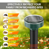 8 Pieces Solar Mole Repellent Ultrasonic Insect Repellent Solar Powered Outdoor Powered Sound Wave Deterrent ，Waterproof Sonic Repellent Spikes Drive Away Burrowing Animals from Lawns and Yard