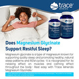 Trace Minerals Magnesium Glycinate Capsules | 120 mg Supports Normal Sleep, Calm Mood, and Maintains Normal Muscle, Liver, Bone & Nerve Function | 180 Count