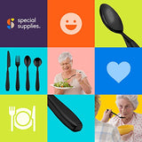 Special Supplies Premium Stainless Steel Weighted Flatware for Parkinson's Patients- Adaptive Silverware for Adults with Hand Tremors-Wide Non-Slip Grip, Easy to Clean -Weighted Silverware For Elderly
