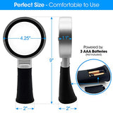 MagniPros See Things Differently Extra Large 10X Magnifying Glass with Detachable Lenses- 3 Color Modes with Self-Standing Non-Slip Ergonomic Handle for Hobbyists, AMD, Reading Fine Print, Seniors