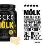 Jocko Mölk Whey Protein Powder (Banana Cream) - Keto, Probiotics, Grass Fed, Digestive Enzymes, Amino Acids, Sugar Free Monk Fruit Blend - Supports Muscle Recovery & Growth - 31 Servings (Old 2lb Tub)
