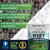 Opportuniteas Grass Fed Whey Protein Powder Isolate - Unflavored - 28g Protein - Low Carb Keto & Paleo Diet Friendly - for Shakes, Smoothies, Drinks & Cooking - Non GMO & Gluten Free - 2.5 Pounds