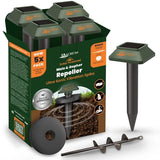 ACRE lot in Stock Now for The Season Mole Repellent for lawns Gopher Repellent Ultrasonic Solar Powered Snake Repellent Deterrent Mole Repeller Vole Repellent All Pests Sonic Spikes Stakes 5pk