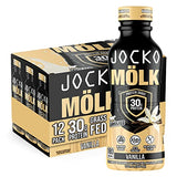 Jocko Mölk Vanilla Protein Shakes – Naturally Flavored Protein Drinks, KETO Friendly, No Added Sugar, 30g Grass Fed Protein - Protein Shakes Ready to Drink, 12 FL Oz, 12pk