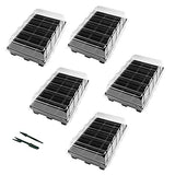 Gardzen 5-Set Garden Propagator Set, Seed Tray Kits with 75-Cell, Seed Starter Tray with Dome and Base 15" x 9" (15-Cell Per Tray)