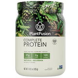 PlantFusion Complete Vegan Protein Powder - Plant Based Protein Powder With BCAAs, Digestive Enzymes and Pea Protein - Keto, Gluten Free, Non-Dairy, No Sugar, Non-GMO - Natural-No Stevia 0.93 lb