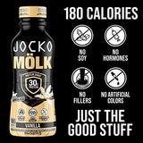 Jocko Mölk Vanilla Protein Shakes – Naturally Flavored Protein Drinks, KETO Friendly, No Added Sugar, 30g Grass Fed Protein - Protein Shakes Ready to Drink, 12 FL Oz, 12pk