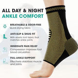 Modvel Ankle Brace for Women & Men of Ankle Support Sleeve & Ankle Wrap - Compression Ankle Brace for Sprained Ankle, Achilles Tendonitis, Plantar Fasciitis, Injured Foot