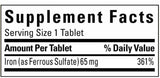 Nature Made Iron 65 mg 365 Tablets (325 mg Ferrous Sulfate), Dietary Supplement for Red Blood Cell Support, 365 Tablets, 365 Day Supply- Bundled with nalkotSupliments Guide