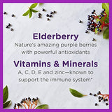 Zarbee's Children's Elderberry Immune Support Gummies with Vitamin C, Zinc, Natural Berry Flavor, 70 Count