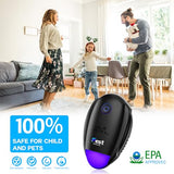 Ultrasonic Pest Repeller 6 Packs, 2024 Indoor Mosquito Repellent, for Rodent, Roach, Mouse, Bugs, Mice, Spider, Electronic Plug in Pest Control for House, Garage, Warehouse,Hotel-Black