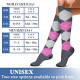 CHARMKING Compression Socks for Women & Men (8 Pairs) 15-20 mmHg Graduated Copper Support Socks are Best for Pregnant, Nurses - Boost Performance, Circulation, Knee High & Wide Calf (S/M, Multi 41)