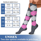 CHARMKING Compression Socks for Women & Men (8 Pairs) 15-20 mmHg Graduated Copper Support Socks are Best for Pregnant, Nurses - Boost Performance, Circulation, Knee High & Wide Calf (L/XL, Multi 41)