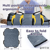 ZHEEYI Positioning Bed Pad with Reinforced Handles 43" x 36" Patient Transfer Sheet Aid Assistant for Body Lifting, Turning, Repositioning, for Elderly, Incontinence, Caregiver, Gray