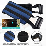 YHK 42in Padded Bed Transfer Belt Nursing Sling for Patient, Elderly Safety Lifting Aids，Nursing Transfer Sling Handle Back Lift Mobility Belt for Patient Care(Dark Blue)