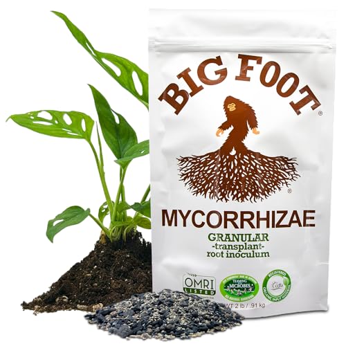 Big Foot Mycorrhizal Granular (2 LB) with Kelp, Biochar, Worm Castings, Humic Acid, Trace Minerals| Treat Soil or 256-1 Gallon Pots |