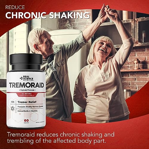 Tremoraid Natural Essential Tremor Relief Supplements - Effective And Powerful Help for Shaky Hands, Arm, Leg, Soothe Essential Tremors Pills (60 Capsules)