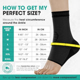 Modvel Ankle Brace for Women & Men of Ankle Support Sleeve & Ankle Wrap - Compression Ankle Brace for Sprained Ankle, Achilles Tendonitis, Plantar Fasciitis, Injured Foot