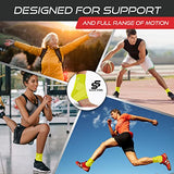 Sleeve Stars Ankle Brace for Women & Men, Achilles & Plantar Fasciitis Relief Compression Sleeve, Foot Brace with Ankle Support Strap, Heel Protector Wrap for Pain, Tendonitis & Sprain (Pair/Neon Green)