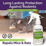 Peppermint Oil Spray for Rodents Plus Cinnamon Oil - MAX Power Mouse Repellent for Home RV Campers Boats Car Engines – Repel Mice and Rats from House Non-Staining 2X Strength (2 Pack) by Lazy Cat