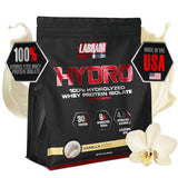 Labrada Hydro 100% Pure Hydrolyzed Whey Protein Isolate Powder, Lactose Free, Glutamine, Fastest Digesting Whey Available, Instant Mixing, Delicious Taste 4lb (Vanilla)