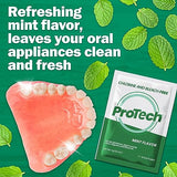 Protech Denture Cleaner (180 Days) Denture Cleanser for Retainers, Mouthguards, and Dentures, Nicotine and Coffee Stains Cleaner, Powder, 6-Month Supply