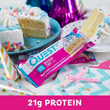 Quest Nutrition Birthday Cake Protein Bars, High Protein, Low Carb, Gluten Free, Keto Friendly, 12 Count