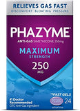 Phazyme Maximum Strength 250 mg Anti-Gas Softgels 24 Count (Pack of 2)