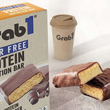 Grab1 Sugar Free Protein Bars, Peanut Butter (3 Pack- 12 Bars) | 7g Fiber | Delicious and Nutritious | Low Calorie | Zero Sugar