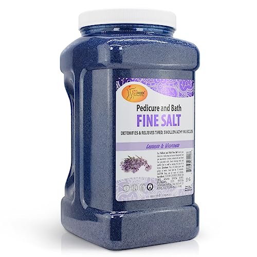 SPA REDI - Detox Foot Soak Pedicure and Bath Fine Salt, Lavender and Wildflower, 128 Oz - Made with Dead Sea Salts, Argan Oil, Coconut Oil, and Essential Oil, Hydrates, Softens and Moisturizes