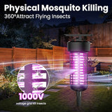 Solar Bug Zapper Outdoor Mosquito Trap Killer Mosquito Killer Lamp，Cordless & Rechargeable ，Fly Zapper Mosquito Catcher Lamp Decor Light for Patio Garden